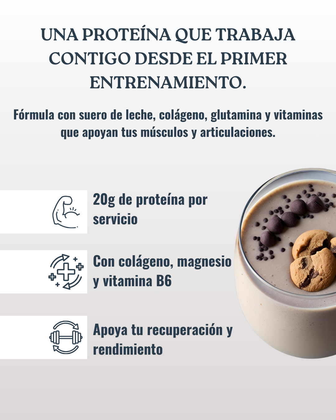 Batido de proteinas cookies