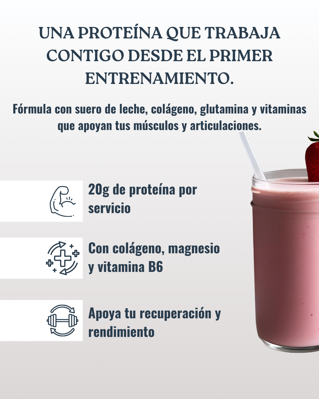 Batido de proteinas sabor fresa